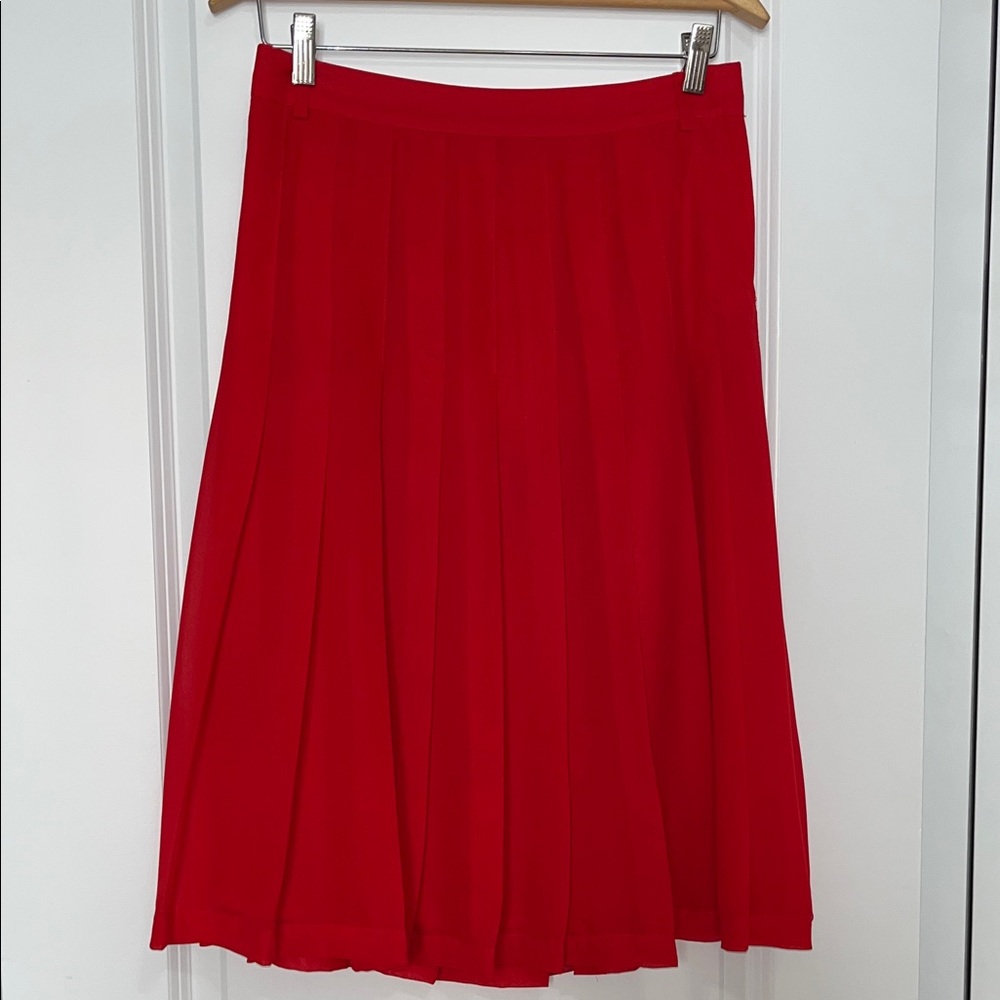 Elegant Red A-Line Skirt, 6